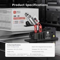 YCS MY XM-01 Hot Air Gun Stand, Heat-Resistant Magnetic Control Sleep Mode Holder with Adjustable Metal Rod for Phone PCB Repair