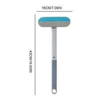1/2pcs Pet Hair Remover Brush Long Handle Window Cleaning Brush Pet Fur Cleaning Tool Manual Cat Dog Hair Remover Brush