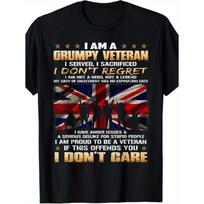 British Army Veteran Union Jack T-Shirt for Men & Women - 100% Cotton Armed Forces Service Tee with RAF, Navy & British Army Insignia Print - Casual S juoda