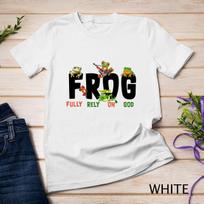 Frog fully rely on God Unisex T-Shirt Mens Womens Tees Top S