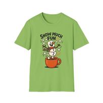 Unisex Softstyle T-Shirt Mens Womens Tees Top Marshmallow Snowman Cocoa Mug Funny Holiday  Christmas 4XL
