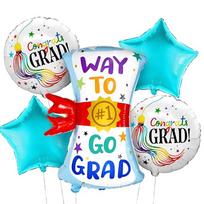 5Pcs Graduation Foil Balloon Set, Large Diploma Scroll Shape & 18-Inch Congrats Grad Round Mylar Balloons, Aesthetic Class of 20 Other