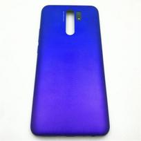 6,53 colio Xiaomi Redmi 9 galinis dangtelis su baterijos skyriumi ir šoniniais mygtukais Remontas mėlyna