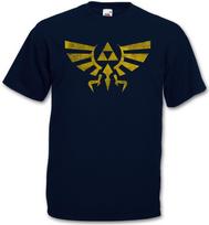 TRIFORCE VINTAGE LOGO MARŠKINĖLIAI - Legendos Nuoroda Simbolis Žaidimas Zelda Triforce Marškinėliai XL