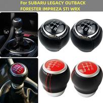 Car Styling Leather Gear Shift Knob Stick Shifter Lever Head For SUBARU LEGACY OUTBACK FORESTER IMPREZA STI WRX 2009-2018 5 Speed Black