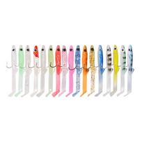 17pcs Mixed Color Shad Silicone Fishing Trolling Artificial Bait Raglou Fishing Sea Fishing Spinning Soft Lure Silicone Bait balta