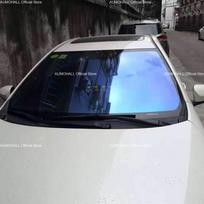 75x150CM VLT67% Priekinio stiklo saulės plėvelė, Mėlyna su žaliu chameleonu, Automobilio priekinio lango tamsinimas, Apsauginės plėvelės nuo saulės 75x150cm gray