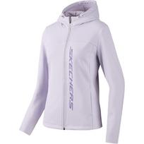 Skechers Basic Sports Series Fashion Comfortable Versatile Hooded Long Sleeve Jacket Women jackets Light-Purple P424W122-04PG S