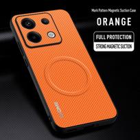 For Xiaomi Redmi Note 13 Pro 5G Case Luxury Car Magnetic Holder Phone Case For Redmi Note13 Pro 5G TPU Silicone Shockproof Cover Redmi Note 13 Pro 5G oranžinė