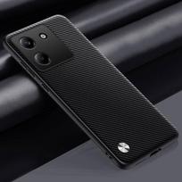 For Poco M7 Pro 5G Case Luxury PU Leather Phone Case For Xiaomi PocoM7 Pro M7Pro Back Cover Silicone Shockproof Full Protection For Poco M7 Pro 5G matinė juoda spalva