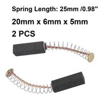 Particular Useful Brand New Duable Carbon Brushes Electric Motors 25mm Spring 2pcs Accessories Carbon + Metal Kit China Mainland