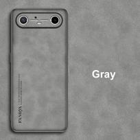 For Tecno Pova Slim 5G Case Luxury PU Leather Phone Case For Tecno Spark Slim 4G Back Cover Silicone Shockproof Full Protection Tecno Pova Slim pilka spalva