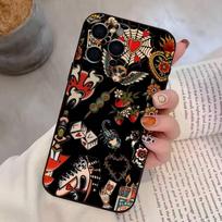 O-Old traditional Phone Case For iPhone 17,16,15,14,13,12,11 Plus,Pro Max,XS,Soft Silicone Black Cover iPhone15promax
