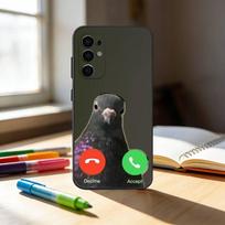 Funny pigeon mischief Phone Case For Samsung S25,S24,S21,S22,S23,S30,Ultra,S20,Plus,Fe,Note,10,9,5G Black Cover Samsung S20fe