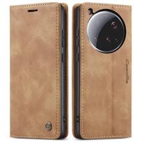 Flip Wallet Case for Xiaomi 15 Ultra 15T Pro, Leather Magnetic Folio Cover with Card Holder - TPU Shockproof Durable Protective xiaomi 15 šviesiai ruda spalva