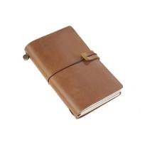 Sketchbook Planner Diary Cowhide Vintage Notebook Travel Notebook Leather Notebook Genuine Leather Light Brown-Passport