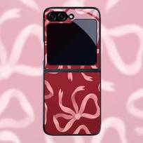 Silken Ribbons Softly Form A Shimmering Halo For Samsung Galaxy Z Flip4 Flip7 4 5 6 8 Where Pink Bow Gently Grace The Red Canvas Galaxy Z Flip 8