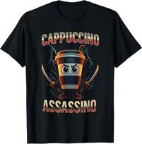 Surreal Italian Brain Red Cappuccino Assassino Meme T-Shirt Mens Womens Tees Top unisex shirt 4XL