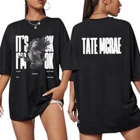 Tate McRae It's Ok I'm Ok Merch T Shirt Men's Women Fashion Harajuku T-shirts Cotton Short Sleeve Oversized T Shirts S