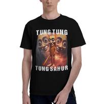 Sahur Cotton T-Shirts for Male Summer Italian Brainrot Dank Memes Vintage T Shirts Breathable Tee Shirt S