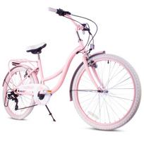 Dviratis 24 coliai mergaitėms miesto, su Shimano 7 pavaromis, Flower Bike, rožinės spalvos, Sun Baby, Dviratis 24 coliai mergaitėms miesto, su Shimano 7 pavaromis, Flower Bike, rožinės spalvos, Sun Baby