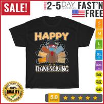 Happy Thanksgiving Masks And Pandemic Thanksgiving Turkey T Shirt Mens Womens Tees Top Men Women NEW 2XL