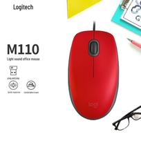 Logitech G M110 USB Wired Silent Mouse raudona