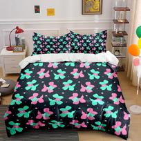 Balloon Puppy With Starry Background Print Bedding Set 1 Duvet Cover 2 Pillowcases For Adult And Children Luxury Gift Full Size EU Twin 135X200cm&set