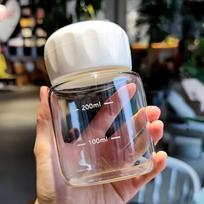10,2 oz Mini vandens buteliukas Plastikinis Skaidrus Pieno puodelis Nešiojamas Daugkartinis gėrimo puodelis Vasaros gėrimų indai Kelionėms Lauke Gimtadienio dovanos 201-300ml