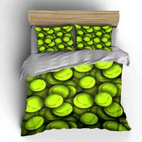 Tennis Ball Three-Piece Set Multiple Sizes Kid'S And Adults' Bedroom Exquisite 3Pc Bedding Set, Gift EU Twin 135X200cm&set
