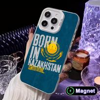 Kazakhstan Flag White Translucent MagSafe Mobile Phone Case for iPhone 17 16 15 14 13 12 11 X XR XS Air Pro Max Plus Cover iPhone 12 Pro Max
