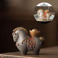 Exquisite Pony Color Changing Tea Pet Chinese Style Tea Table Ornament for Nurturing Tea Pet Boutique Business Gift accessories