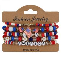 2026 World Cup Bracelet  Boys' and Girls' National Flag Beaded Bracelet