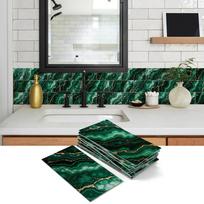 Thick marble patterned wall ers peel and for kitchen bathroom laundry room backsplash no tools required easy to use