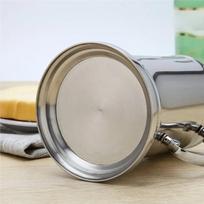ABBY-Bar Tools 550Ml Double Wall Stainless Steel Beer Mug Cocktail Breakfast Milk Mugs With Handgrip Coffee Cup