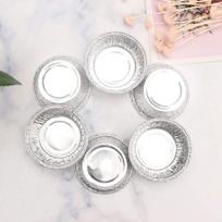 ABBY-300 Pcs Aluminum Foil Cupcake Cups Ramekin Muffin Baking Cups, Disposable Muffin Liners, Ramekin Holders Cups sidabras