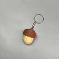 Acorn Pop Fidget Button Clicker Keychain Pendant Simulated Pinecone Silent Stress Relief Toy Portable KeyRing BackBag Decor Gift