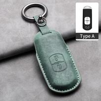 2/3 Buttons Leather Car Remote Key Case Cover Shell for Mazda 2 3 6 Axela Atenza CX-5 CX5 CX-3 CX-7 CX8 CX-9 2016-2019 Accessory