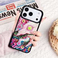 Glitter Fox Wolf Trippy Psychedelic Phone Case For IPhone 17 16e 15 14 13 12 11 Pro Max Air Mini Soft Protective Cover iPhone 15