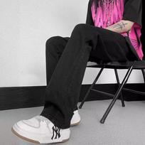 Men's Minimalist Aesthetic Solid Color Streetwear Jeans S juoda