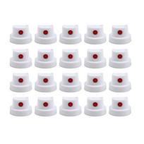 20PCS Dot Fat Spray Paint Cap Plastic Spray Nozzles White Spray Paint Replacement Cover For Spray Cans Bottle