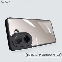 For Poco C71 Case For Xiaomi Poco C71 Cover Funda Coque Hard Clear PC Soft TPU Edge Shockproof Back Bumper Shell For Poco C71 Redmi A5 4G (171mm) gryna