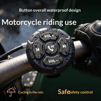 Wireless Bluetooth 5.3 Remote Media Controller Waterproof Handlebar Remote Control For Car Motorcycle And Bicycle OneSize