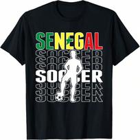 Senegal Soccer Fans Jersey Proud Senegalese Football Lovers T-Shirt(3) S įvairiaspalvis