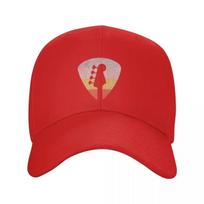 Retro Bass Player Guitar Pick Baseball Cap sun caps F Sunscreen Unisex Caps Womens