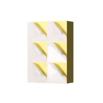 Surada A4/80 Label Sticker Self-Adhesive Paper, Laser Label Printing Sticker Right Angle 6 Pieces/sheet (105*99mm) balta