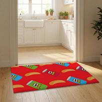 Food Pringles Floor Mat Flannel Door Mat Non-Slip Bedroom Living Room Home Decor 40x60cm