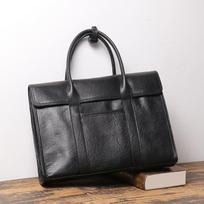 Men'S Genuine Leather Business Bag, Cowhide Wear Trolley Case, Business Trip Briefcase, Large Capacity Laptop Bag juoda