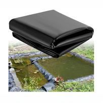 Sustiprinta vandeniui atspari tvenkinio plėvelė 0,2 mm HDPE geomembrana žuvų tvenkiniams, rezervuarams, stogo vandens saugojimo baseinams, nepralaidus lakštas 1,2x2,1m one size juoda