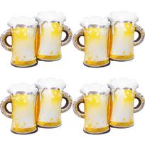 4-Pack Oktoberfest Balloon Set, Cheers Aluminum Foil Balloons, Beer Mug Balloons, Suitable for Themed Birthday Party Decorations, Friend Other